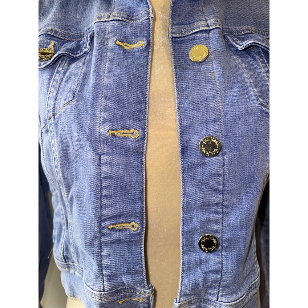 Lily Pulitzer Seaspray Gold Button Denim Jacket Size XS - Picture 4 of 13